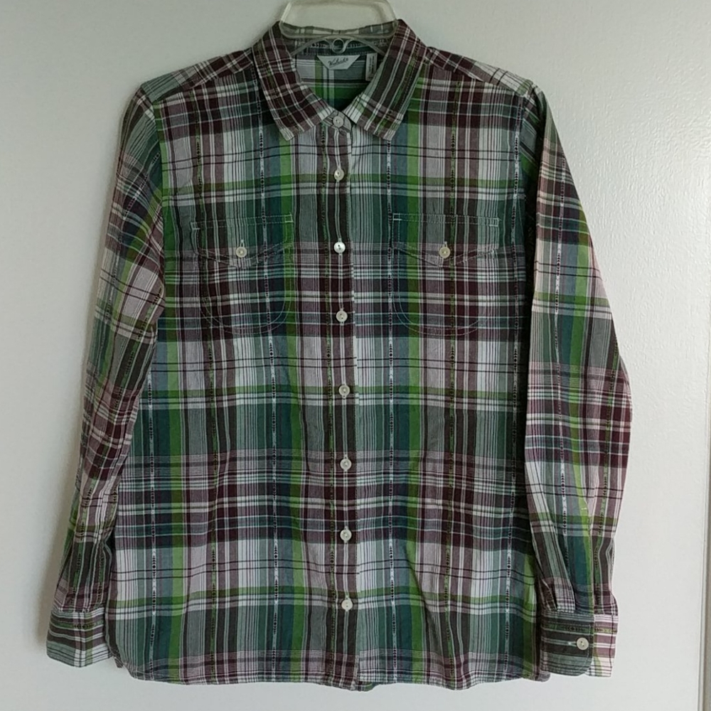 Woolrich plaid button down shirt, cotton